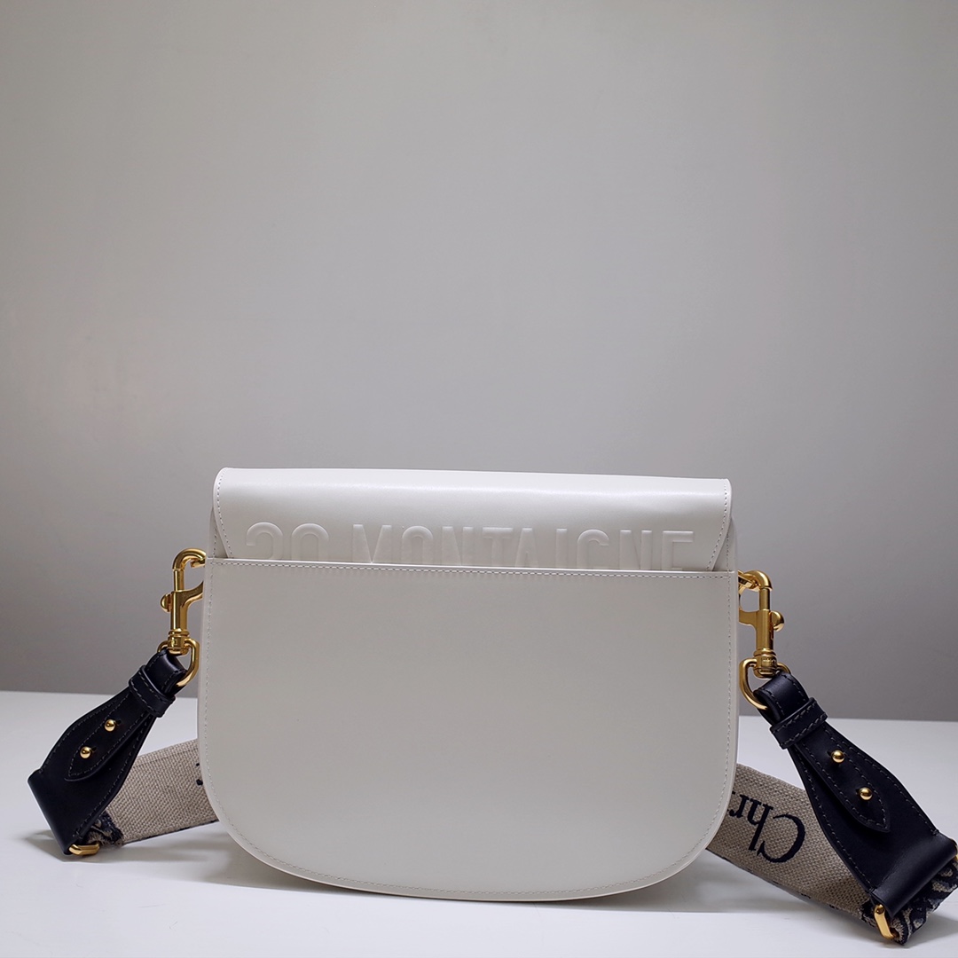 Large Dior Bobby Bag White Box Calfskin